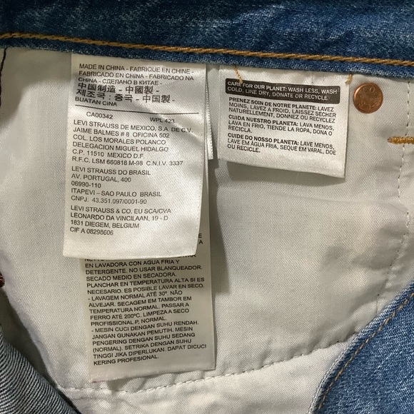 Levi’s Cotton Patched Denim Mini Skirt Size 27 - Picture 8 of 8